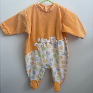 Vintage Baby Easter Sleeper 3M Bunny Bear Chick Footed Pajamas